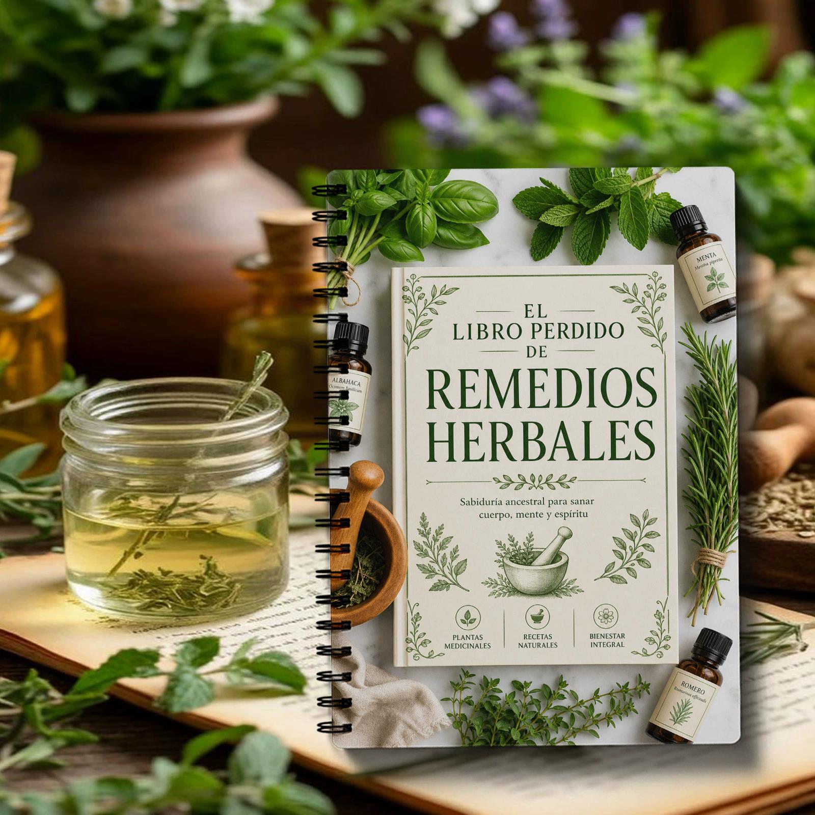 Herbal Wellness Recipes - 엘 리브로 페르디도 스파이럴 노트북 -